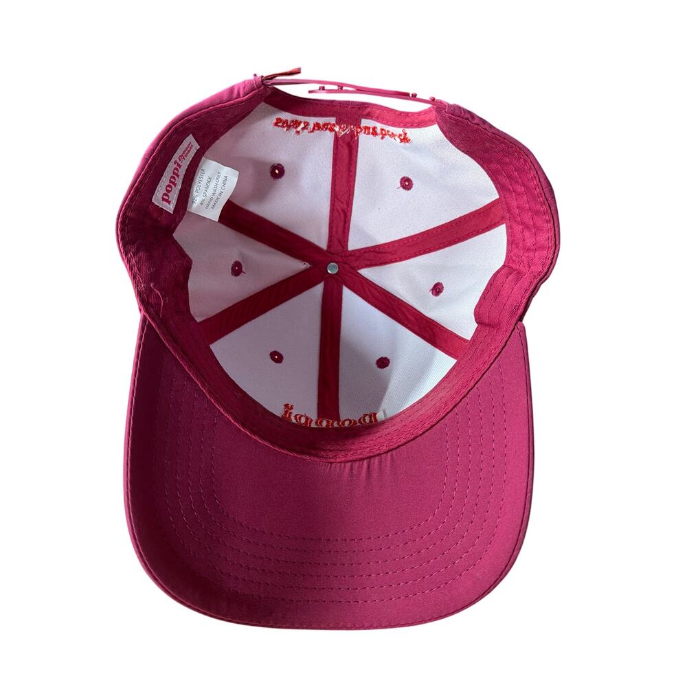 Poppi Pink Embroidered Logo Hat Adjustable Baseball Cap - Picture 6 of 6